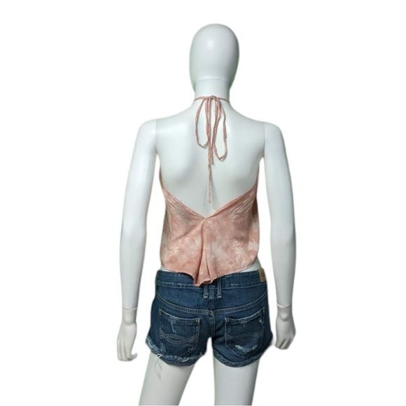 Blue Life Tie Dye Light Pink Halter Top, XS - Picture 4 of 7